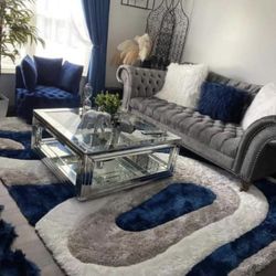 Blue Gray Living Room Set