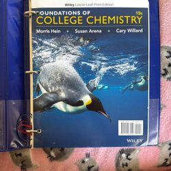Wiley Foundations Of College Chemistry 15e