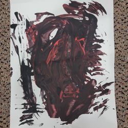 Volcanic flow. Abstract art.