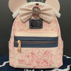 Loungefly pink Minnie Mouse riviera Disney resort backpack
