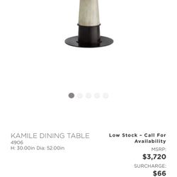 Round Kamile Dining Table By Arteriors . 