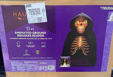 Haunted Living 5 Ft Animated Ground Breaker Reaper