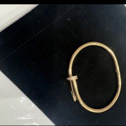 GOLD PLATED ETCHED Luxurious Style Steel Classy BANGLE BRACELET