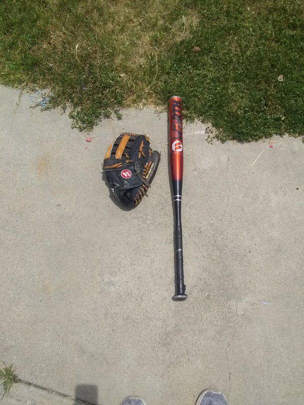Worth Softball Bat And Worth Softball glove