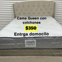 Queen Size Bundle Deal Headboard Frame Mattress And Box Spring $349 Only 