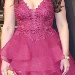 Ellie Wilde- Bordeaux Ball Gown 