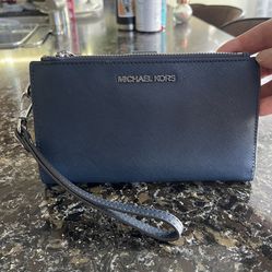 Michael Kors Navy Wristlet