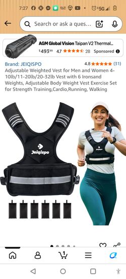 Walking or jogging waste vest