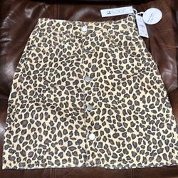 JOE’S Girls Size 16 Leopard Skirt 