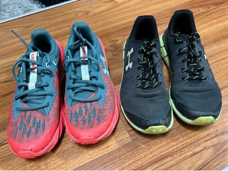 2 pairs Armour running shoes size 6Y (price for both)