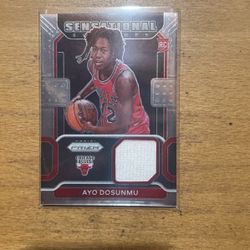 2022 PRIZM AYO DOSUNMU JERSEY CARD