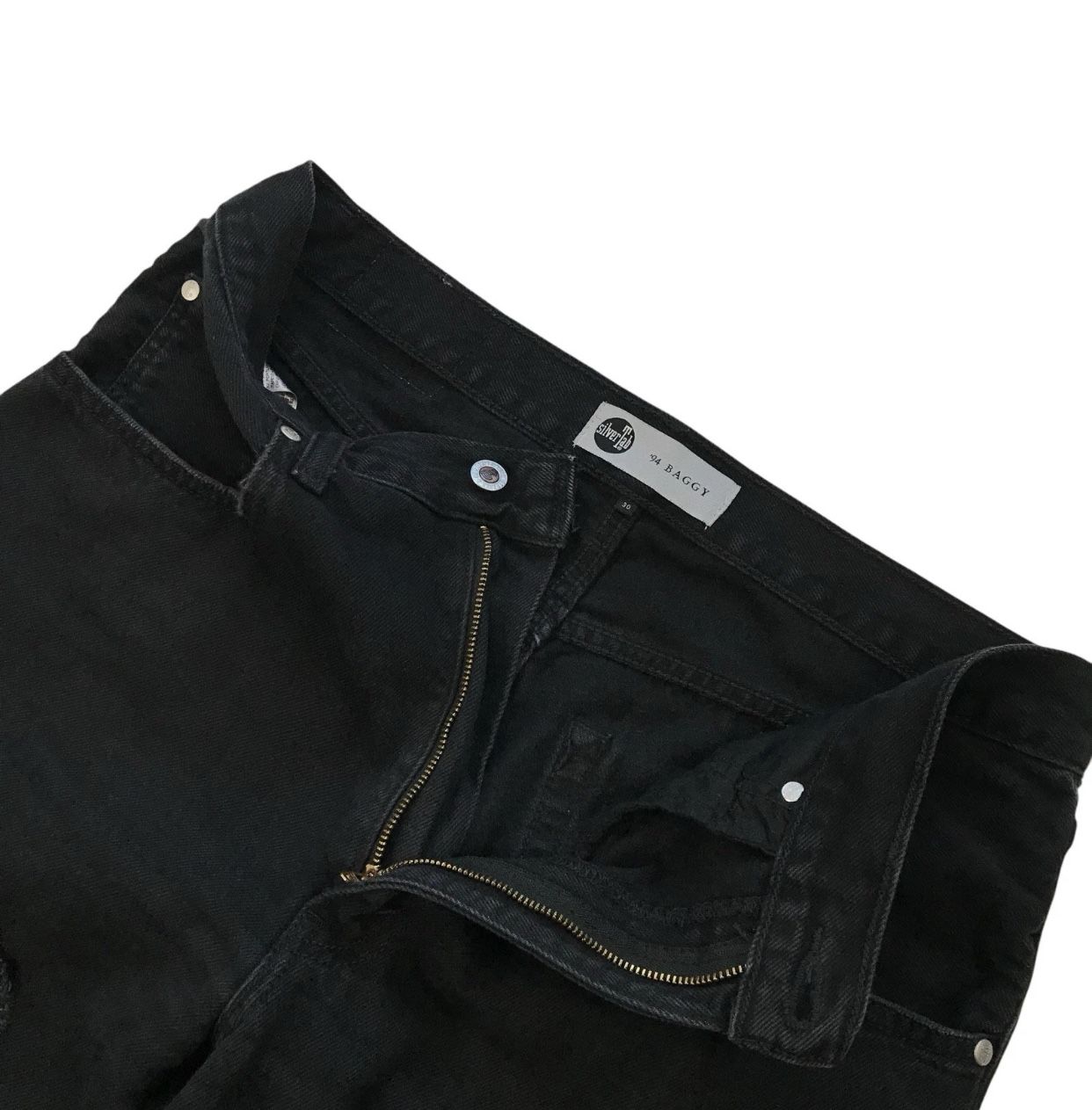 LEVIS SILVERTAB JEANS 30 BLACK DENIM 94 BAGGY LOOSE SKATER Y2K 