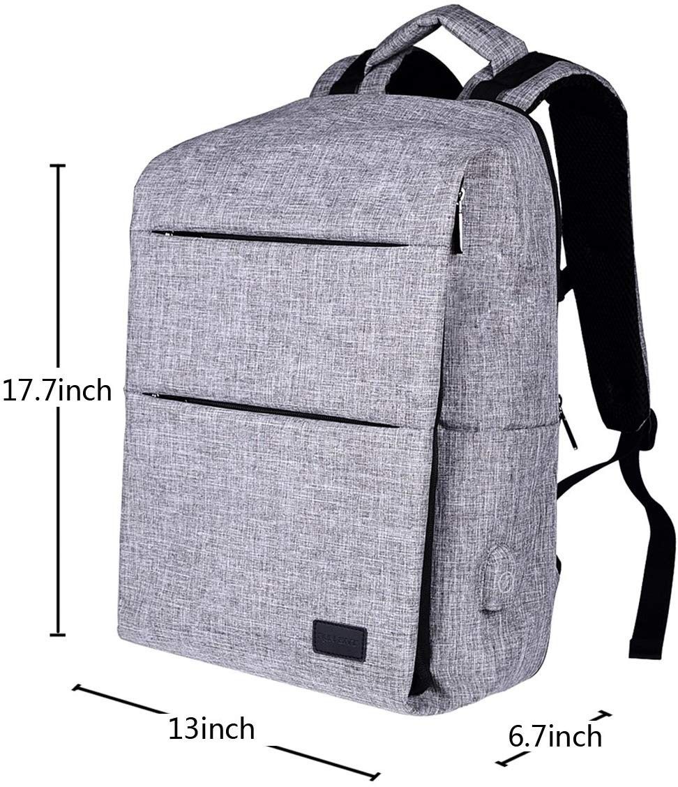 Laptops Backpack with USB Charging Port Water Resistant College School Computer Bag for Women & Men Fits 15.6 Inch