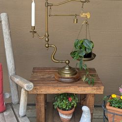 Antique Italian Chapman Kitchen Brass Balance Scale 