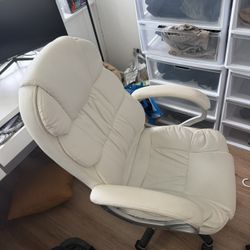 White Rolling Chair 