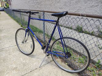 Extra tall frame import single speed road bike w flatbar/ freewheel
