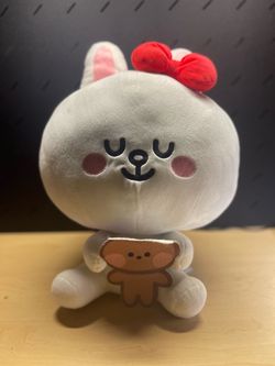 LINE FRIENDS Cony Plush with Red Bow