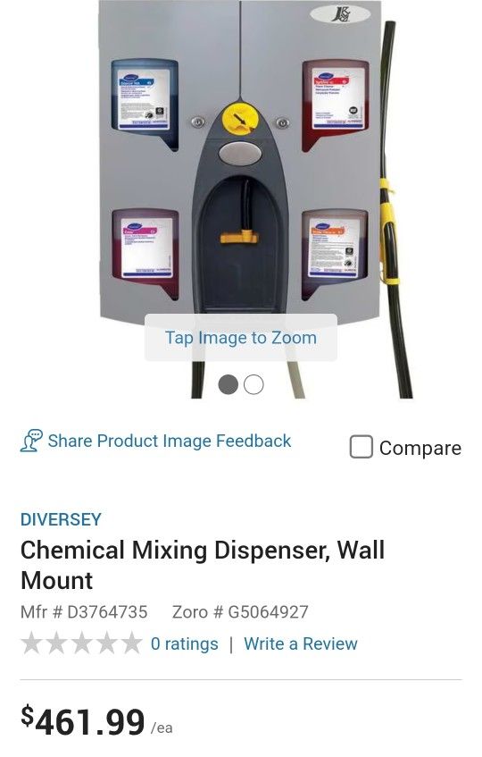 Chemical Mixing Dispenser, Wall Mount