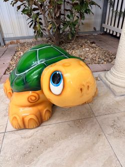 Large Cartoon Turtle Statue – Daycare Playground Decor