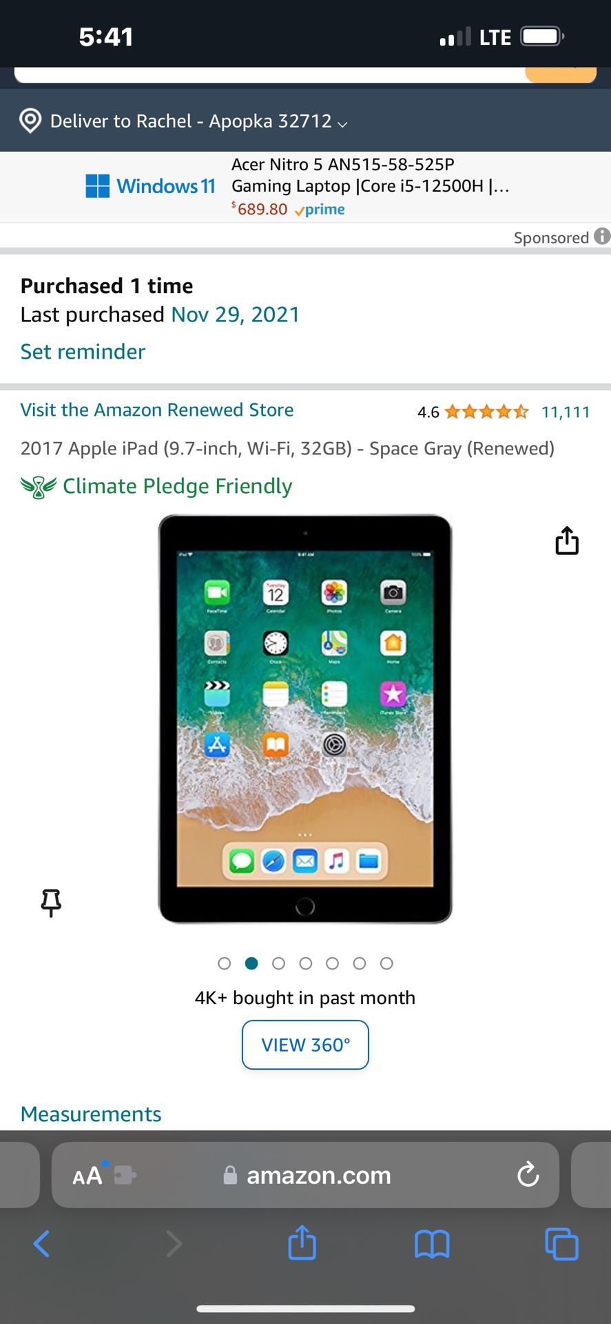 2017 Apple iPad 9.7 32GB