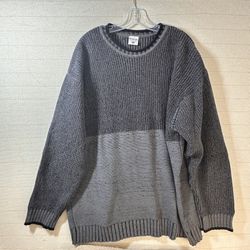 Columbia Men’s XL Grey Knit Cotton Crew Neck Sweater Jumper