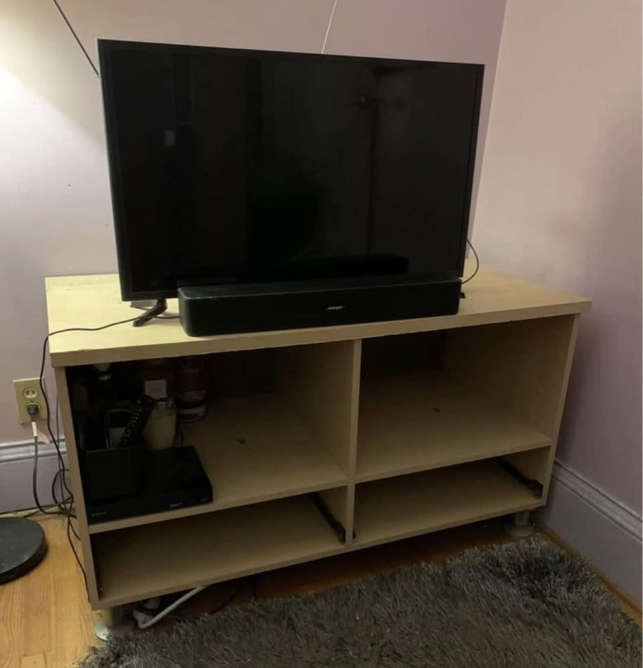 Heavy Duty Wood TV Stand With Drawers (Target)