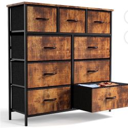 9 Drawer Fabric Dresser for Bedroom, Chest of Drawer Organizer Storage Cabinet for Closet,New in box