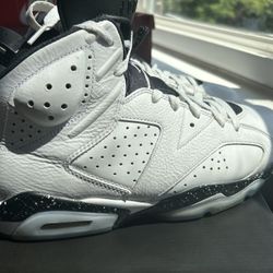 Air Jordan  6 Men Size 10 black, and white