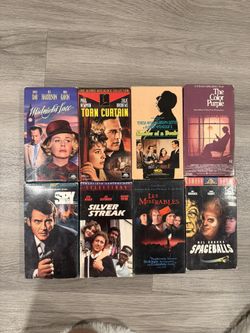 Vintage VHS Movie Lot – Hitchcock, James Bond 007, Spaceballs, Classic Films 