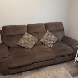 Brown large Reclinable Sofa 