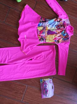 New no tag swimsuit sz medium pink princess Google n hat summer