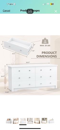 White dresser