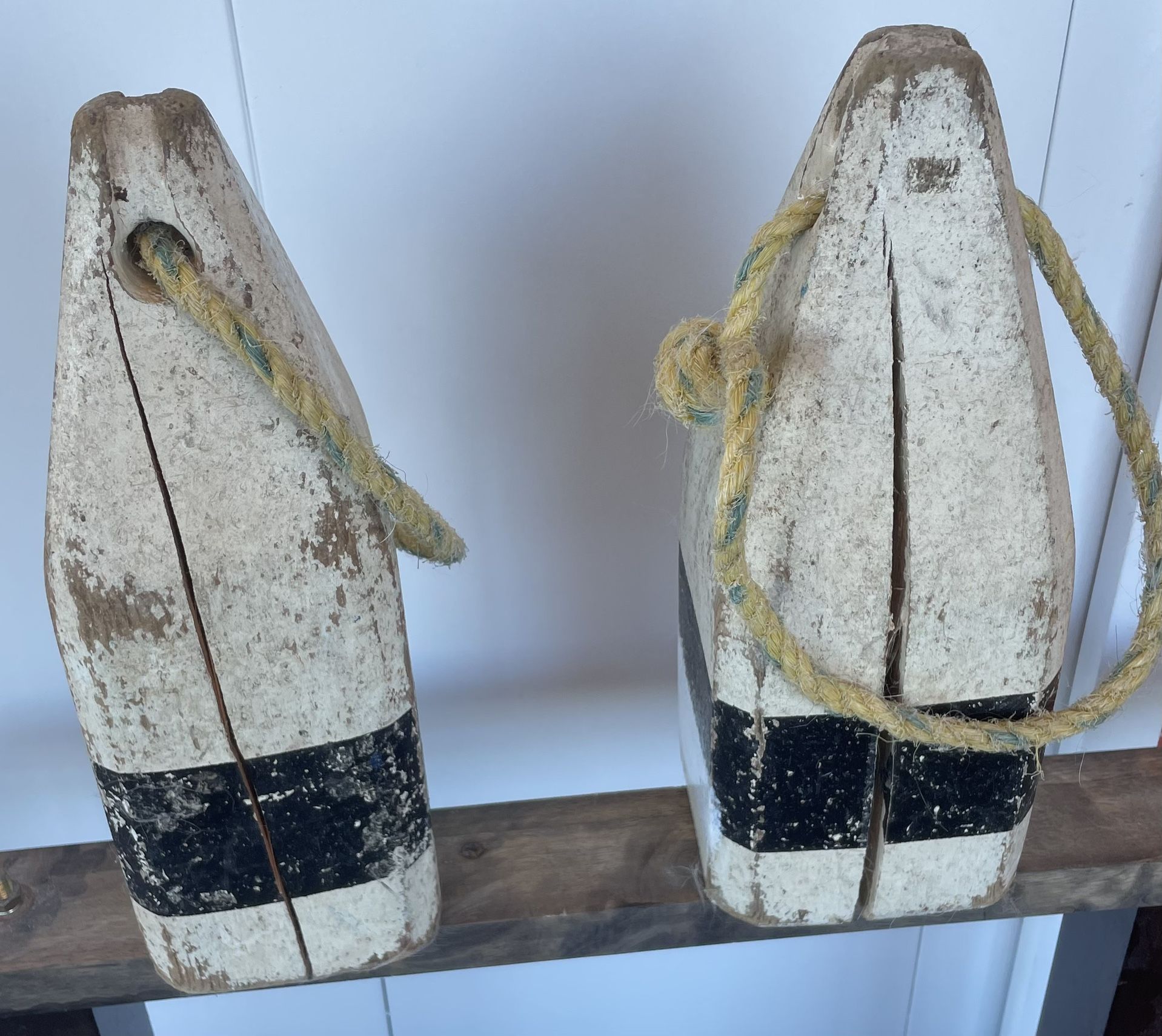 Vintage Wooden Decorative Buoys - $75 For Pair