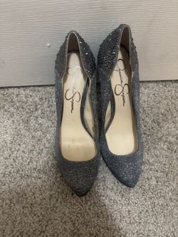 Sparkly Cute Gray Jessica Simpson Heels