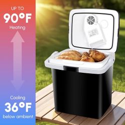 New (Open Box) Nouva Portable RV Refrigerator 28 Qt(26L) Electric Cooler and Warmer 12V Mini Fridge 