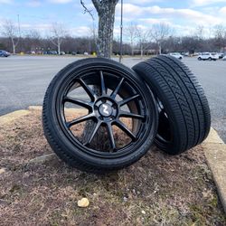 19x8 Enkei Performance PX-10 Wheels w/ Yokohama Advan Sport A/S+ Tires (TPMS Included)