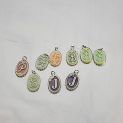 9Pcs  B, H, J,L, P, S Letter Charms  Charms DIY Bracelet Fancy Letters