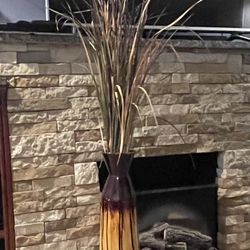 Decorative Vase With Elephant Reed And Branches 