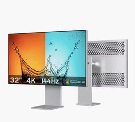 TCOLOR 32 Inch Aluminum Alloy 4K LCD Monitor Retina Display 1ms HDR 144Hz HDR