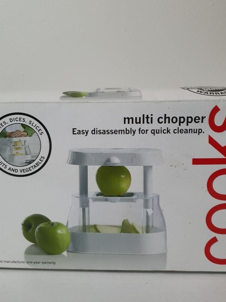 Cooks Multi Chopper, Cores, Dice, Slices , Fruits and vegetables, New (Open Box). Cooks jcp home multi Chopper: * Dishwasher safe for easy clean-up .