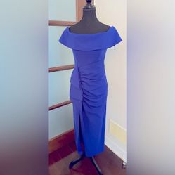 Xscape Evening Dress - ($329) Off Shoulder. 3/4 length altered size 6. 