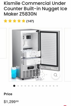 Kismile Z5830 Commercial Nugget Ice Maker