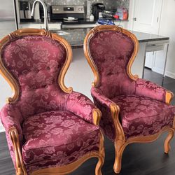 Two Gorgeous Antique Arm Chairs 