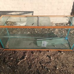 Fish Tank And Oak Table
