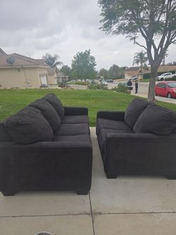 Love seat and couch