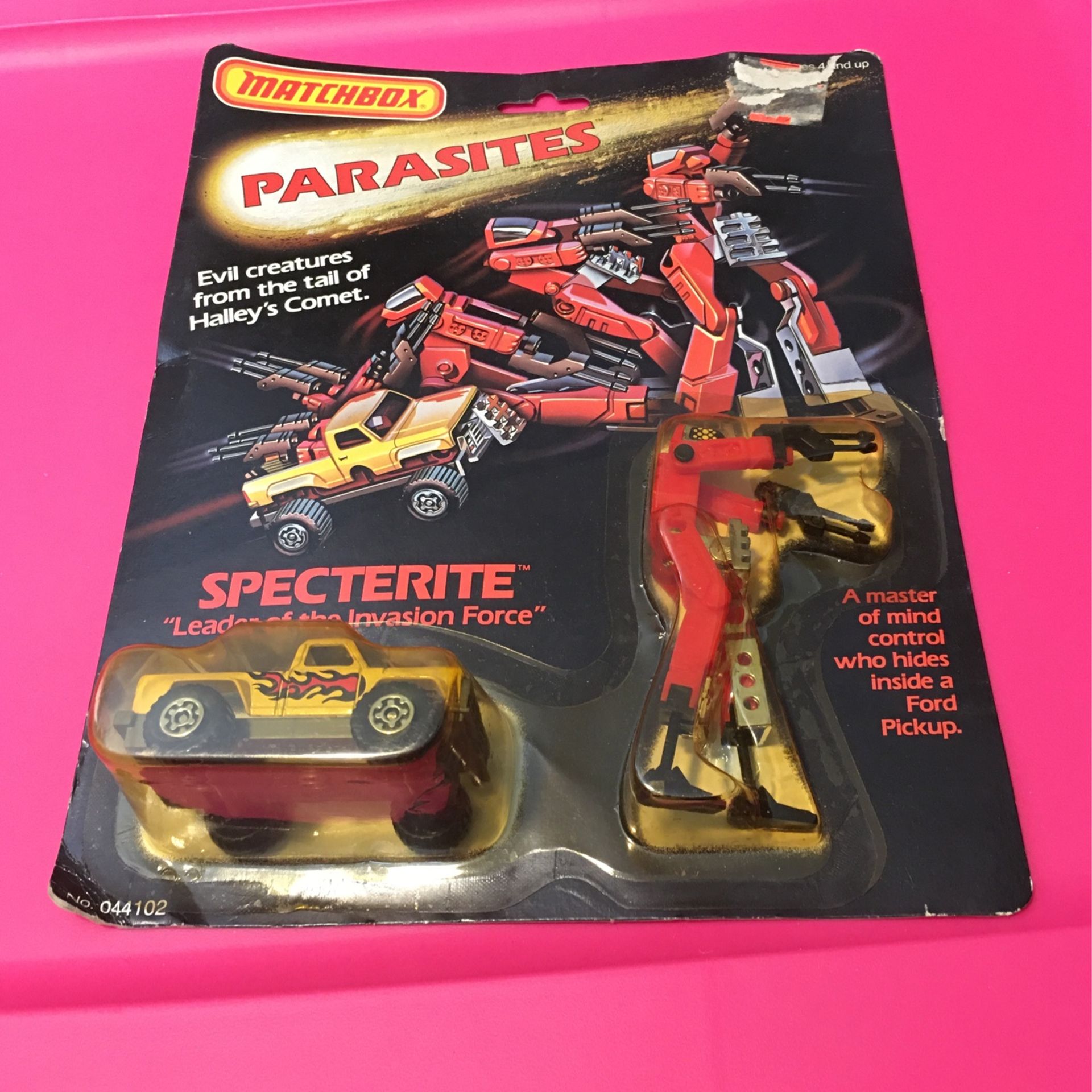 Matchbox Parasites Specterite Yellow Ford Pickup Truck 1 64 Scale Die-cast 1985