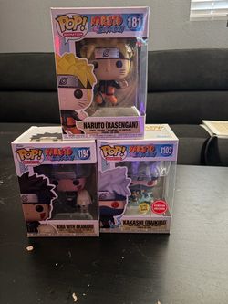 3 unopened Naruto Funko pops