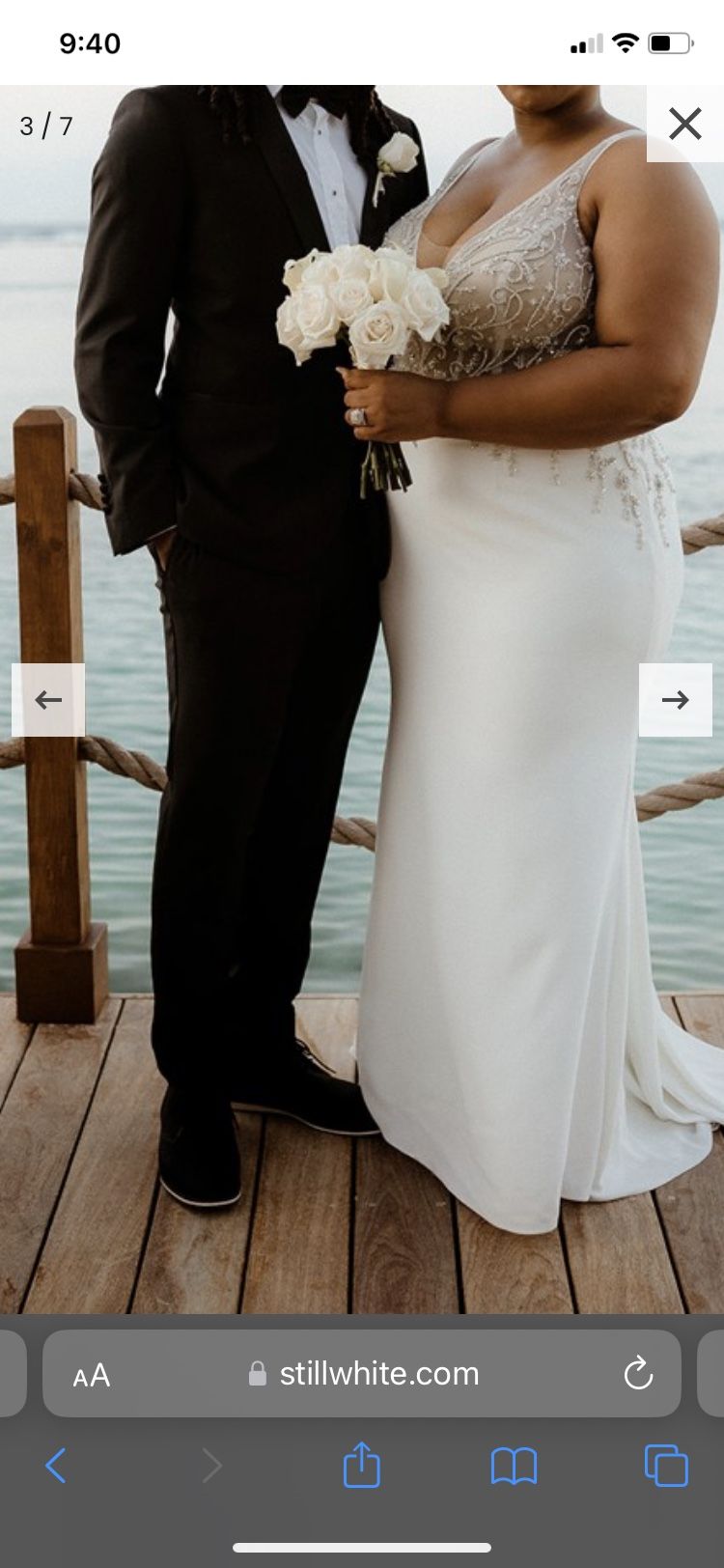 Sheer Top Wedding Dress
