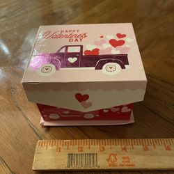 Cute Little Happy Valentine’s Day Cardboard Box with Velcro Closure