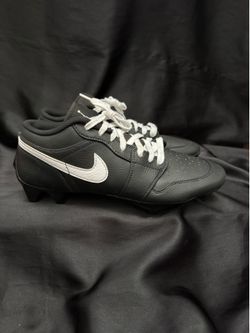 New Nike Jordan 1 Football Cleats Black White Men's Size 9.5